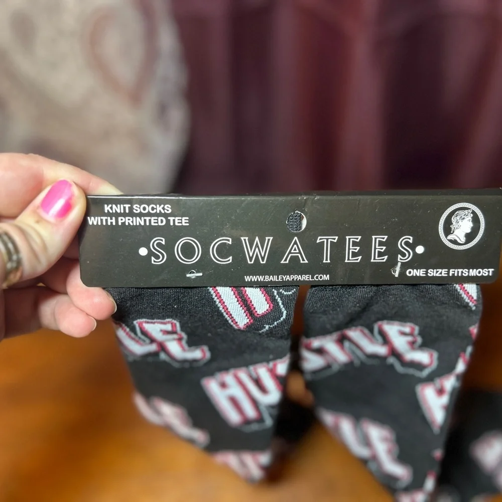 Hustler Hollywood Black and Red Hustle Socks​